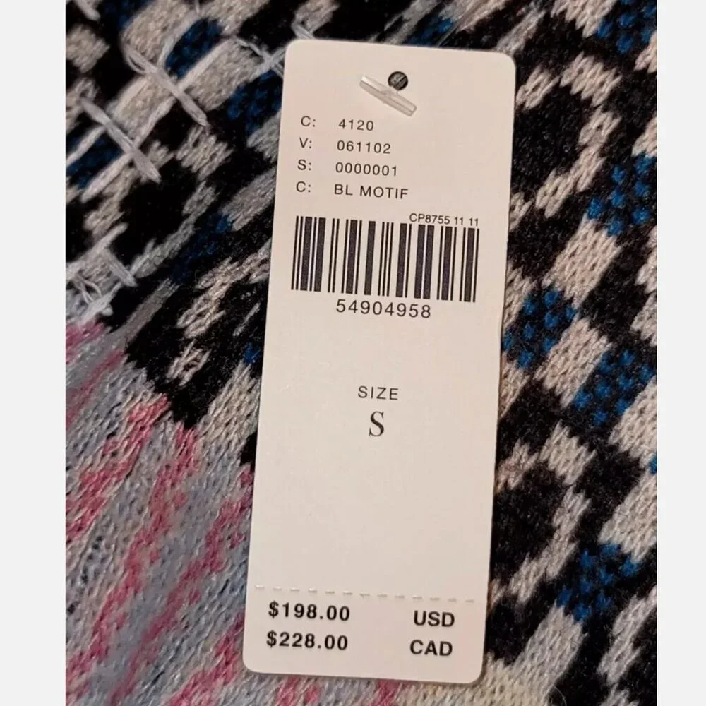 Anthropologie Avery Pencil Skirt Cashmere Wool Knit Embroidered Midi New $198 S - Picture 10 of 13